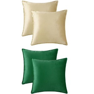 Unique Bargains Solid Velvet Home Decor Couch Sofa Living Room Throw Pillow Covers Pack of 4 - 1 of 4