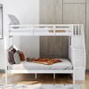Whisen Twin-Over-Full Bunk Bed & Bed Frame with Stairway, Storage and Guard Rail - 3 of 4