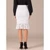 Allegra K Women's Elegant Vintage Fishtail Lace Stretch Office Bodycon Pencil Skirt - 4 of 4
