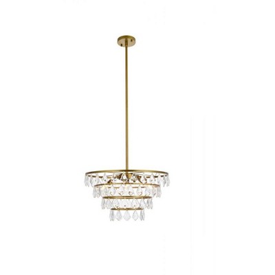 Elegant Lighting Ella 20 inch pendant in brass