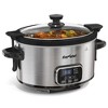 Heynemo 4QT Slow Cooker, Programmable Pot with Locking Lid, Removable Ceramic Pot, 3 Heating Settings & Time Control,Dishwasher-safe Lid & Pot - 2 of 4