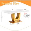 NicBex Dining Table 71" Modern Rectangular Imitation Marble Decorative Glass dining table for Dining Room - 2 of 4