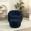 Bouclé Bean Bag Chair with Ottoman, Cozy Foam-Filled Lounge Chair for Adults, Upholstered Teddy Fabric Fuzzy Beanbag Chairs– Cuddlewood - 2 of 4