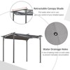 10' x 10' Outdoor Retractable Pergola Canopy, Metal Patio Shade Shelter for Backyard, Porch Party, Garden, Grill Gazebo - 4 of 4