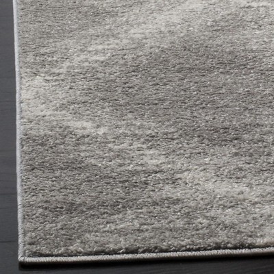 Gray Abstract Washable Reversible Synthetic Area Rug 9' x 12'