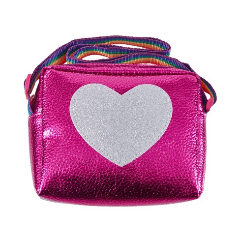 Limited Too Girl s Crossbody Bag In Metallic Fuchsia Target