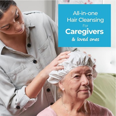Fresh Scent Hypoallergenic No-Rinse Shampoo Caps for Elderly, 24 Pack