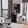 Aghana Digitals Espresso Brown Wall-Mounted Foldable Desk with Adjustable Shelves & Storage - - 2 of 4