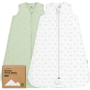 2-Pack Snooze Baby Sleep Sacks, Organic Cotton Wearable Blanket, Soft  Toddler Sleeping Bag, Smooth Zipper - 1 of 4