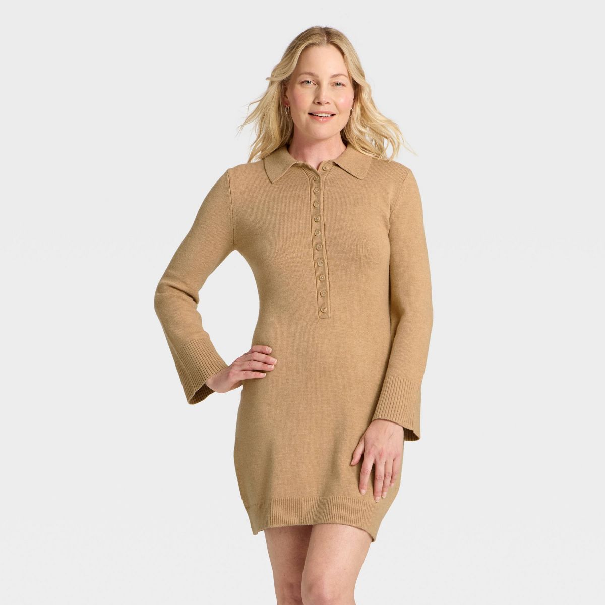 Women's Long Sleeve Mini Sweater Dress - A New Day™ - thumbnail 7
