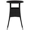 Garden Table Black Poly rattan Standard Lightweight - 3 of 4