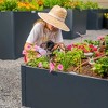 Vego Garden Tall Modern Rectangular Raised Metal Outdoor Planter Box - 3 of 4