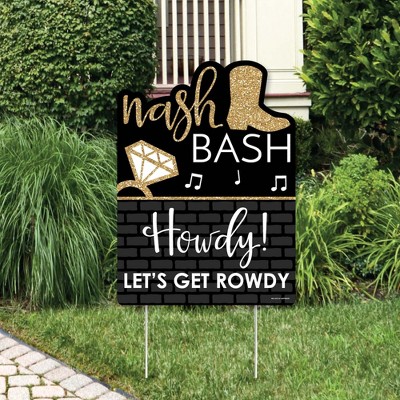 Big Dot of Happiness Nash Bash - Party Decorations -Nashville Bachelorette Party Welcome Yard Sign