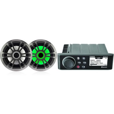 Fusion MS-RA70 Marine System w/ Bluetooth + 6.5" Marine Speakers - Grey