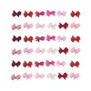 Willow & Ruby Baby Pink Hair Bows 36-Pack Ribbon Hair Clips for Newborns & Infants (0-12 Months)- Assorted Colors, Non-Slip Alligator Clips, 36pcs - 2 of 4