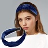 Unique Bargains Women's Velvet Knotted Headbands 1.2" Wide - 2 of 4