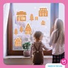 Big Dot of Happiness Gingerbread Village Window Clings, Reusable Winter Holiday Party Window Sticker Gingerbread House Decals, Christmas Static Clings - 2 of 4