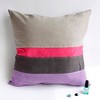 Slickblue Adonis Knitted Fabric Patchwork Pillow Cushion - 19.7", Decorative Pillow, Hidden Zipper, Down Alternative - 4 of 4