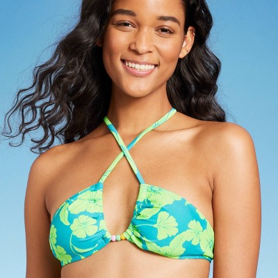 Women's Tropical Print Bralette Bikini Top - Kona Sol™ Orange : Target