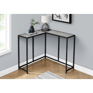 Laminate Console Table Metal Frame for Corner, Entryway, Living Room, or Bedroom - 1 of 4
