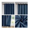 2 Pcs Solid Curtain Panel Pair, Light Sheen and Plush Textured Light Filtering Curtain for Luxury Decor Style, Velvet Soft Window Panel for All Season - 3 of 4