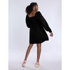 Women's Smocked Babydoll Long Sleeve Mini Dress | Motherhood Maternity - 2 of 4