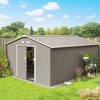 Garden Metal Shed, Storage Shed Utility Storage with Double Locking Doors for Bike Tools - 2 of 4