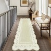 Coucheta Scalloped Hallway Runner Area Rug, Washable Non-Slip Low Pile Area Rug for Kitchen, Entryway, Living Room, Multi-Color & Size - 4 of 4