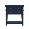 GDFStudio Declan Mid-Century Modern 26" 2-Drawer Tray Top Nightstand with Open Shelf - 2 of 4