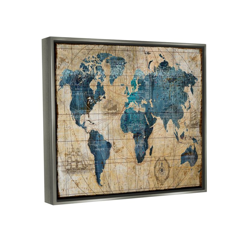 Stupell Industries Vintage Abstract World Map Design, 4 of 7