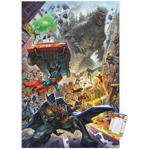 Trends International Justice League vs. Godzilla vs. Kong - Batman Rescue Unframed Wall Poster Prints - 1 of 4