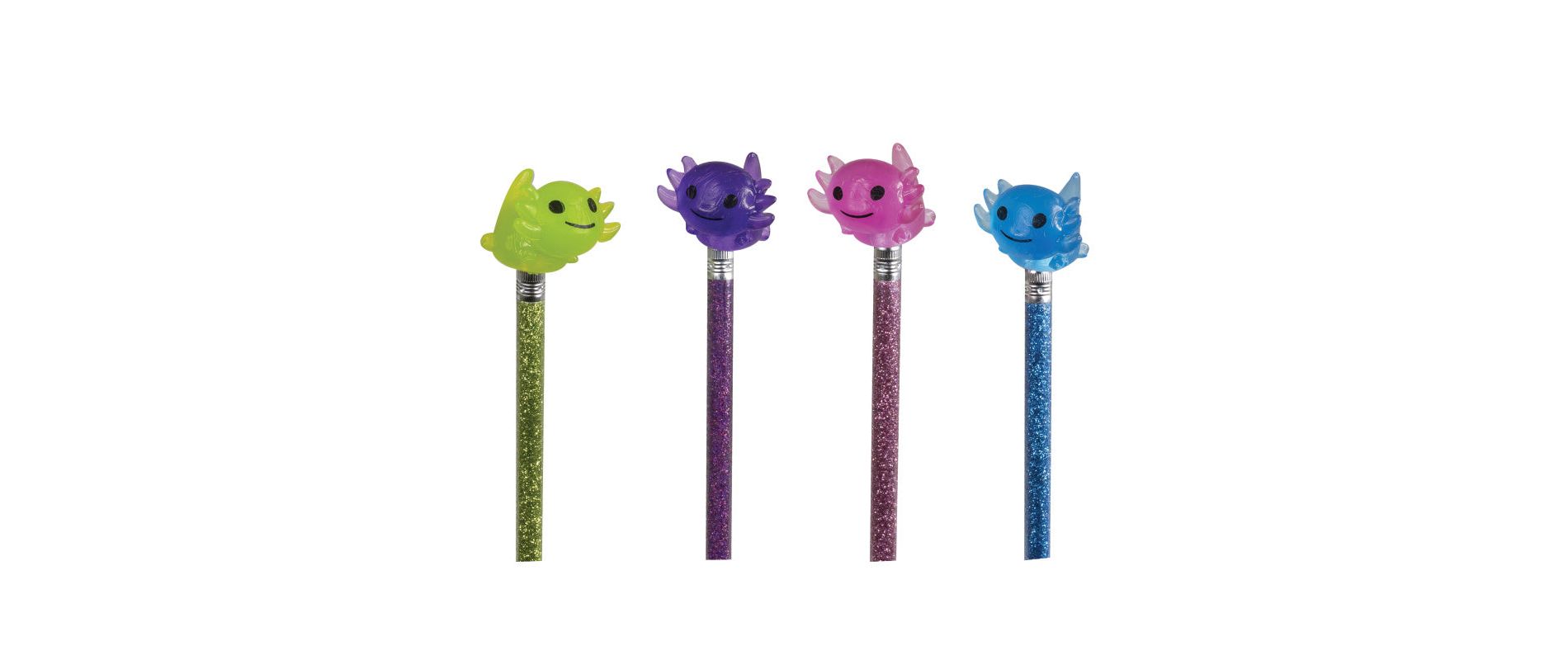 Geddes Axolotl Eraser Pencil Toppers - 24 per tub