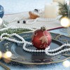 Whisen D3.9" Christmas Ball Ornaments, Glass Decorative Hanging Ball Christmas Tree Ornaments, Set of 6 - 3 of 4