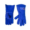 Just In Trend Flame Heat Resistant Leather Welding Gloves, Royal Blue - image 4 of 4