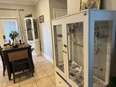 Famapy Space-Saving Vertical Tall Bird Cage 79" Cabinet-Style Bird ...