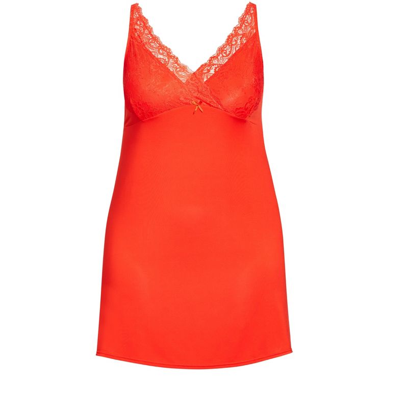 Women's Plus Size  Sexy Chemise - red | AVENUE, 3 of 4