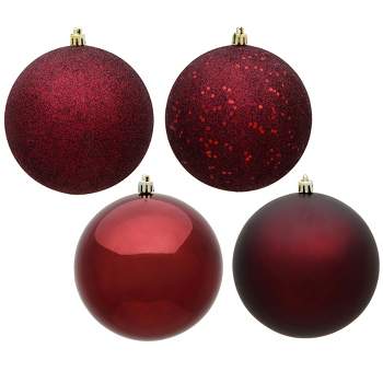 2.5 inch 65mm Matte Red Large Jingle Bell with Star 1 Piece
