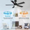 Airsurfer 42" Ceiling Fan with Color-Changing LED Light, 5 Plywood Blades, Remote Included, 5'' Down rod, DC Motor - 2 of 4
