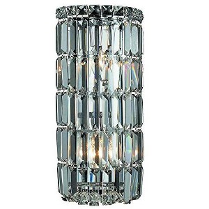 Elegant Lighting Maxime 2 light Chrome Wall Sconce Clear Royal Cut Crystal - 1 of 1