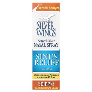 Natural Path Silver Wings Natural Silver Nasal Spray, Sinus Relief, 50 PPM, 1 fl oz (30 ml) - 1 of 4