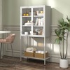NicBex Bookcases for Living Room 4-tier 31" W Classic Metal Storage Cabinet Bookcase with 4 Glass Doors for Home Office - 2 of 4