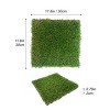 Artificial Grass Turf Tiles Interlocking Set of 35pcs, Fake Grass Tiles Self-draining for Pet Indoor/Outdoor Flooring Decor, 12x12in Grass Green - 2 of 4