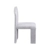 Meridian Furniture,Bennett Grey Boucle Fabric Dining Chair, Set of 2 - 3 of 4