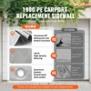 VEVOR Carport Replacement Canopy Cover Side Wall 13 x 20 ft, Garage Tent Shelter Tarp Heavy-Duty Waterproof, Grey (Top and Frame Not Included) - 3 of 4
