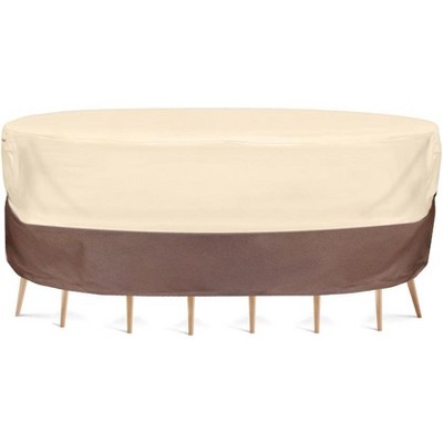 Patio Table & Chair Cover for Outdoor Protection with Heavy Duty Polyester, Fits 128" x 82" x 23", Waterproof + UV Resistant