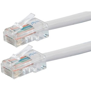Monoprice Cat6 Ethernet Patch Cable - 5 Feet - White, RJ45, Stranded, 550Mhz, UTP, Pure Bare Copper Wire, 24AWG - Zeroboot Series - 1 of 2