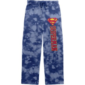 Superman Men's Blue and White Cloud Sleep Pajama Pants - 1 of 4