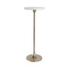Elegant End Table, Side Table, or Small Night Stand for Room Decor - Slim Metal Drink Table with Marble Top and Trumpet Base - 4 of 4