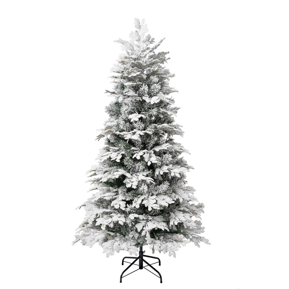 Photos - Garden & Outdoor Decoration National Tree Company First Traditions 6' Unlit Flocked Acacius Hinged Art 