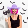 Zodaca Womens Cowboy Hat - Cute, Fluffy, Sparkly Cowgirl Hat with Feathers for Halloween, Birthday, Bachelorette Party (Purple) - 4 of 4